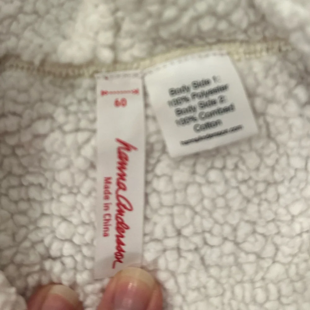Hanna Andersson Two-In-One Reversible Sherpa Bunting Red + White Stripe EUC - Picture 4 of 4